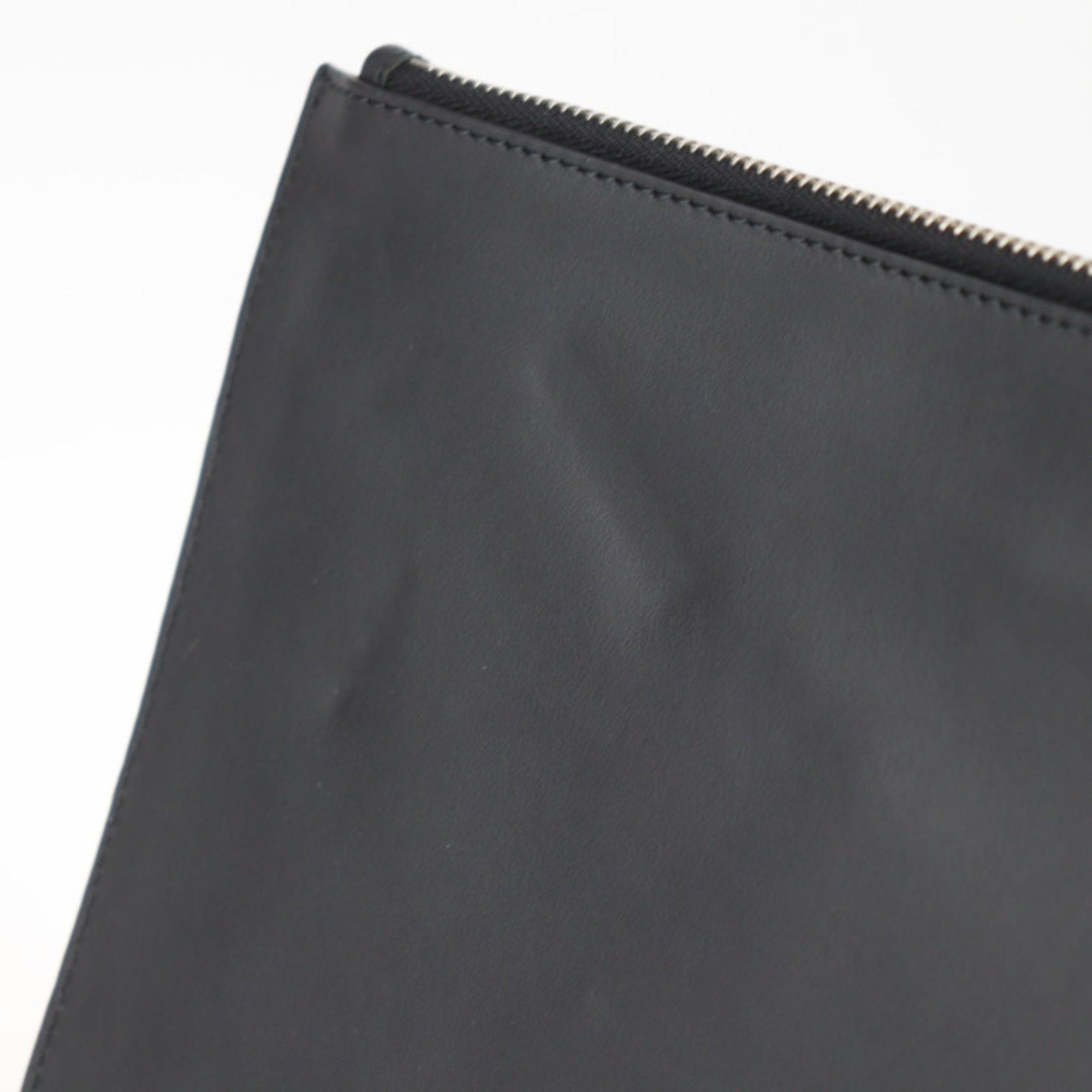 FENDI Pouch Second Bag 7N0078 Leather Black Multicolor Clutch LOVE