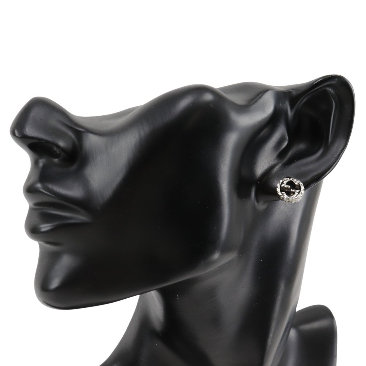 Gucci Interlocking G Earrings, Silver, Approx. 2.9g, G, Unisex