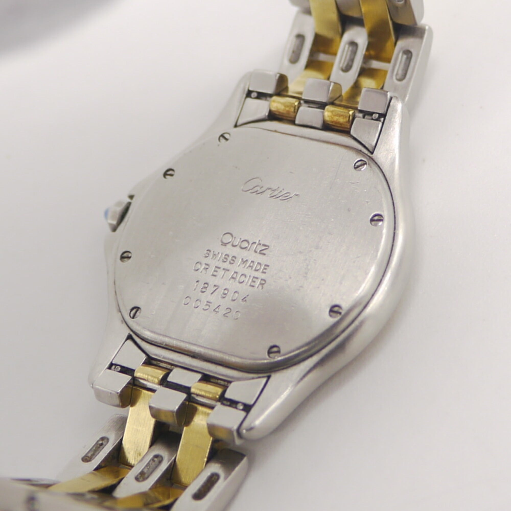Cartier Panthère Cougar LM Quartz W35006B6 Ivory Dial Watch SS/YG — Good