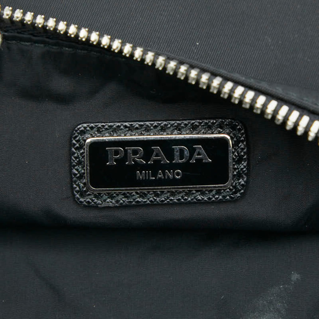 Prada Monkey Robot Clutch Bag, Second Black, Multicolored Nylon, Saffiano Leather, Men's PRADA
