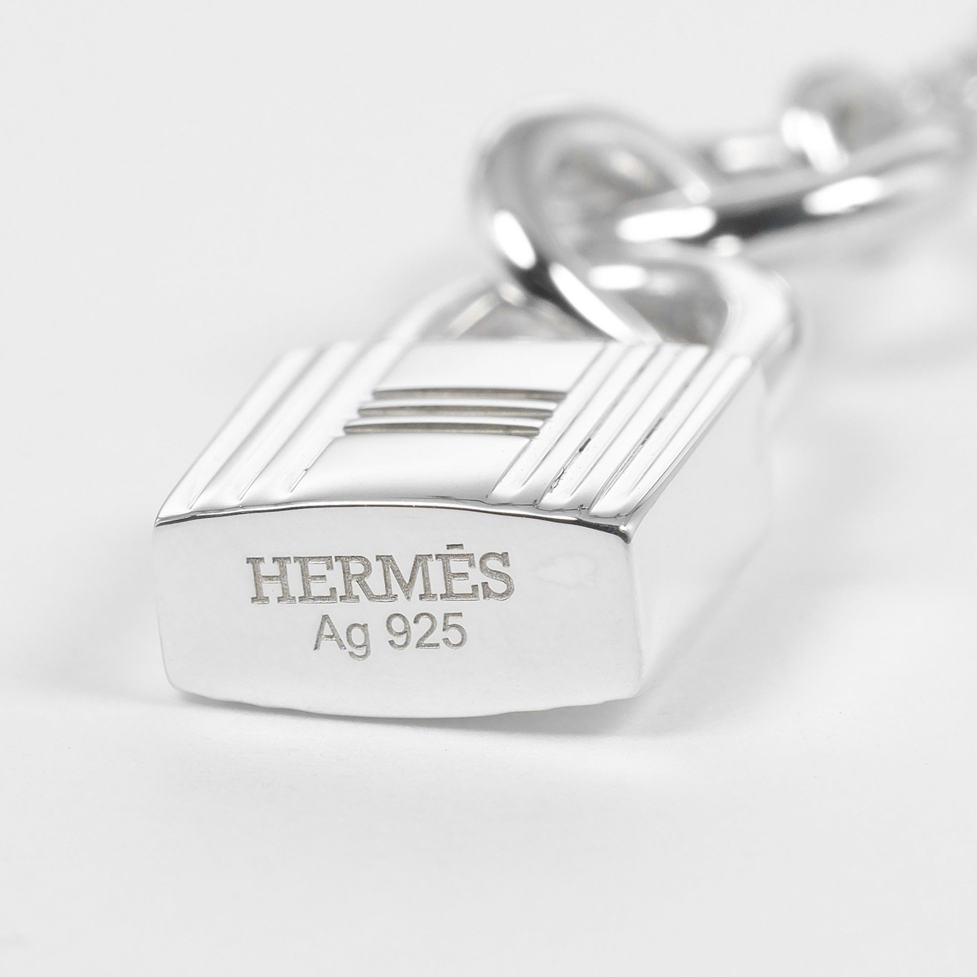 Hermes Cadena Amulet Necklace Silver 925 Approx. 12.16g Women's — Like New
