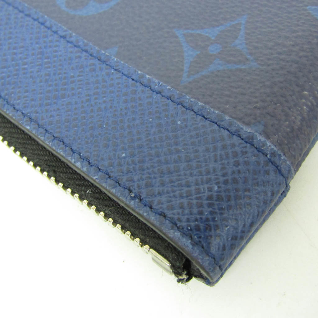 Louis Vuitton Taiga Pochette Discovery PM M30278 Men's Clutch Bag Cobalt