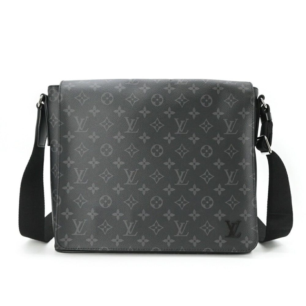 LOUIS VUITTON District MM NM Shoulder Bag, Monogram Eclipse, Black, Men's, M44001 — Like New