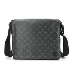 LOUIS VUITTON District MM NM Shoulder Bag, Monogram Eclipse, Black, Men's, M44001 — Like New