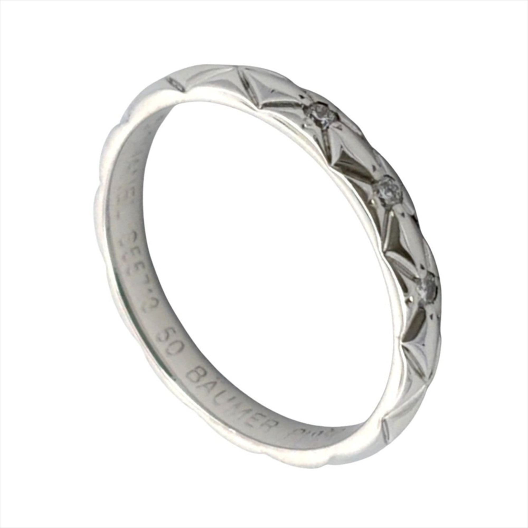 Chanel Coco Crush 3-Diamond Ring, Size #50, Platinum 950, 2.9g, Women's Ring — Like New