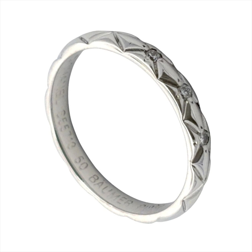 Chanel Coco Crush 3-Diamond Ring, Size #50, Platinum 950, 2.9g, Women's Ring — Like New