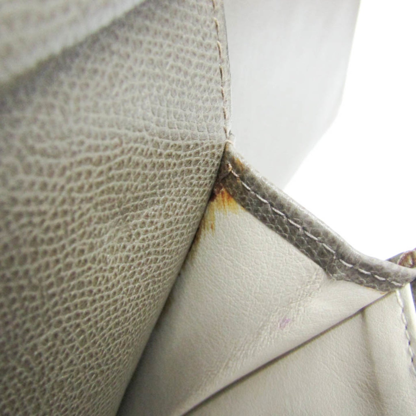 Valextra Men's Leather Clutch Bag,Document Case Gray Beige