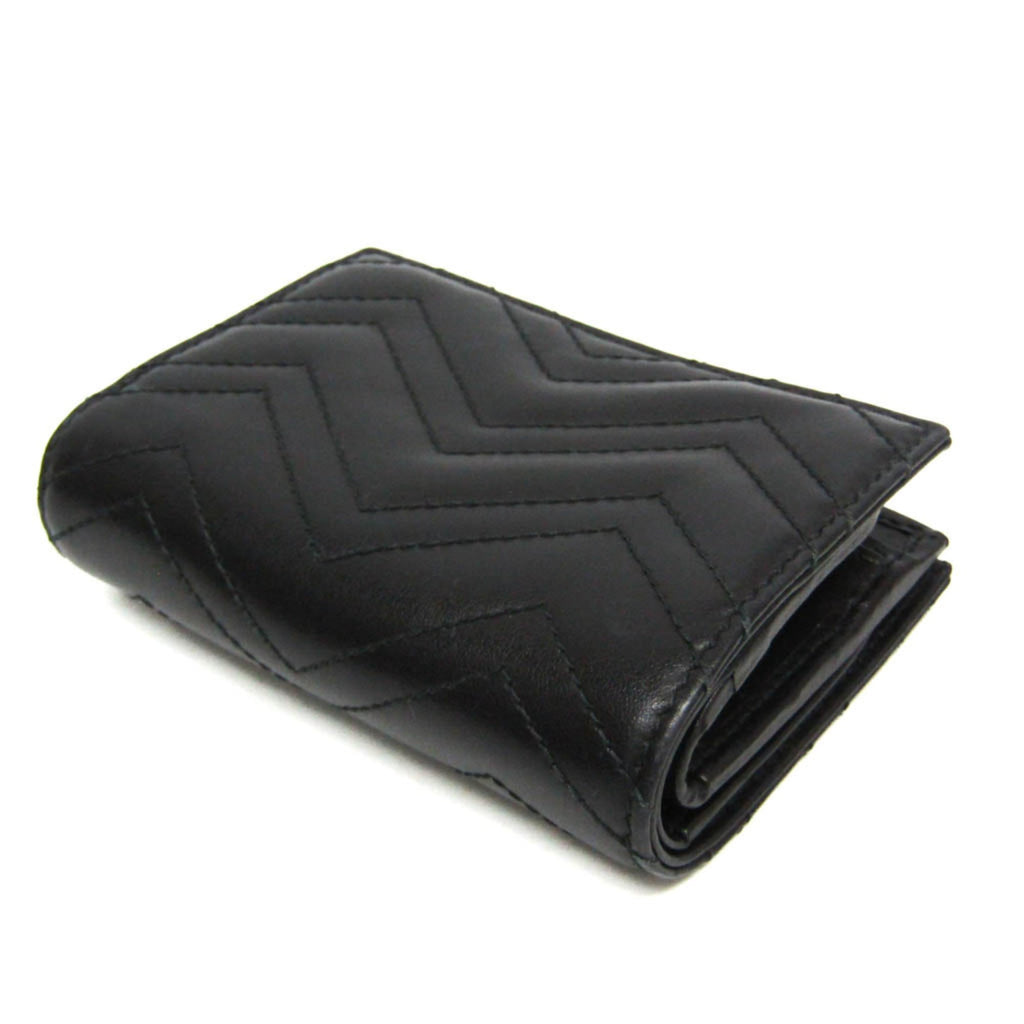 Gucci GG Marmont 773427 Women's Leather Wallet (bi-fold) Black