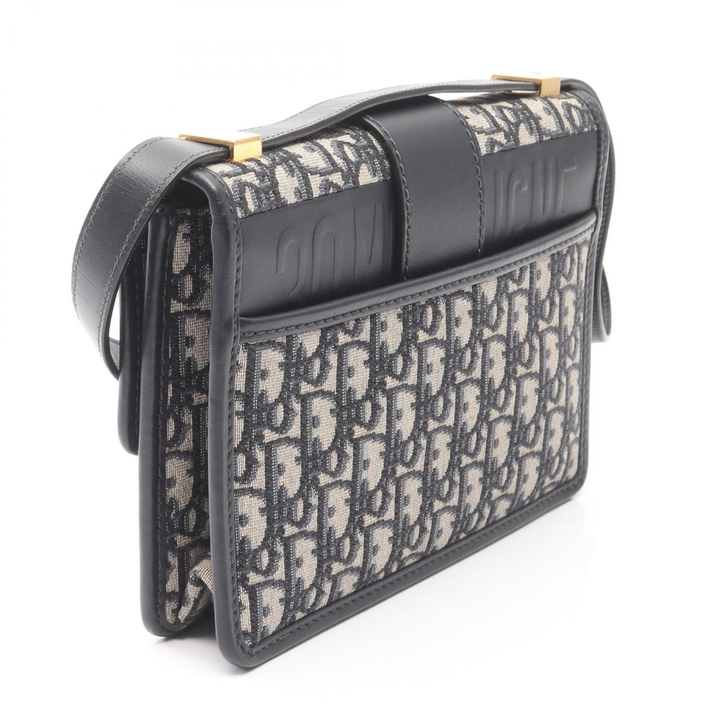 Christian Dior Dior 30 MONTAIGNE Oblique Jacquard Shoulder Bag, Canvas and Leather, Women's, Beige, Navy, Black, M9203UTZQ_M928