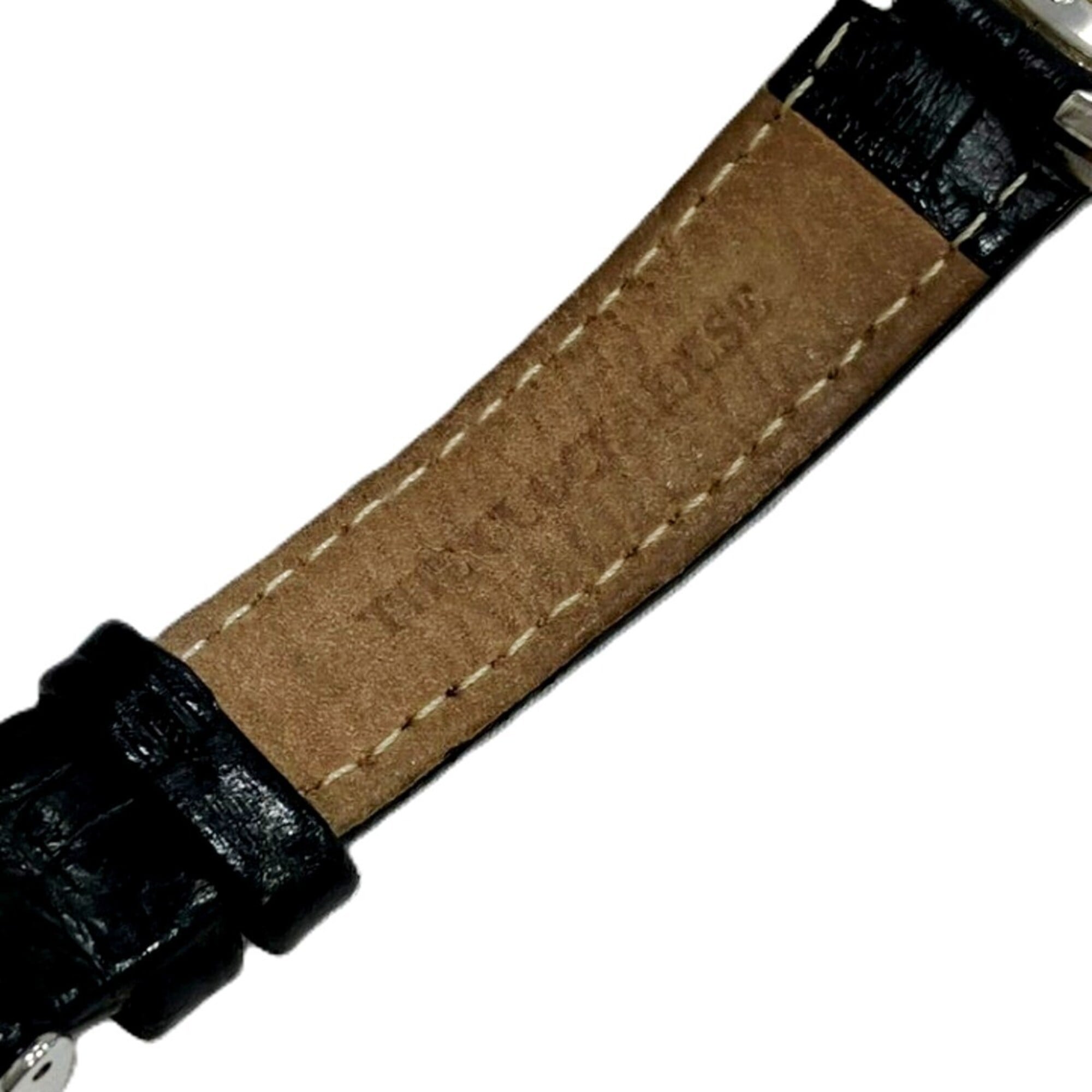 Louis Vuitton Tambour Q1311 Watch, Total Weight 49.5g, Stainless Steel, Genuine Leather Strap, Quartz Movement, Brown Dial — Good