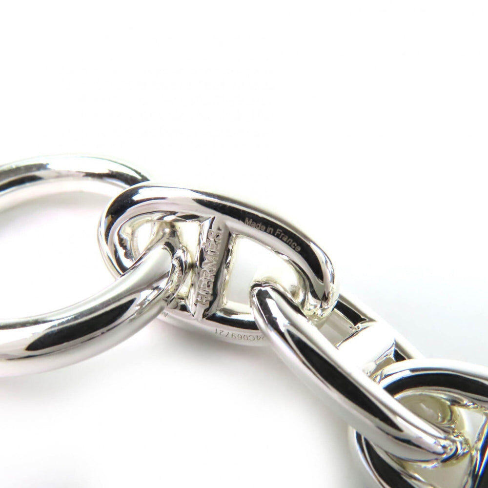 HERMES Chaine d'Ancre MM 925 14-link chain bracelet, 2024 model, silver, weight 50.52g, women's — Like New