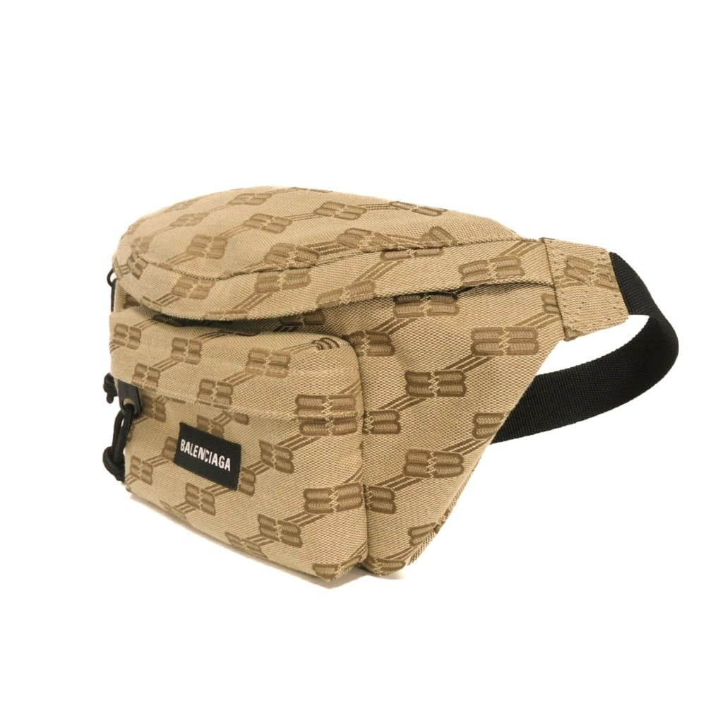Balenciaga Signature Medium Belt Bag with Logo BB Monogram Jacquard Beige (713042 210HH 2755) - Men's — Like New