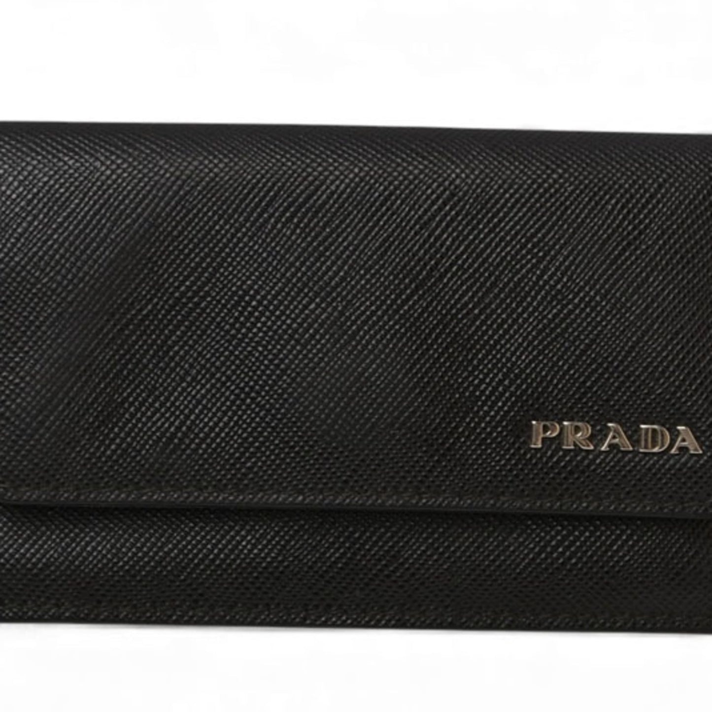 Prada card case, coin business holder, PRADA leather, NERO black