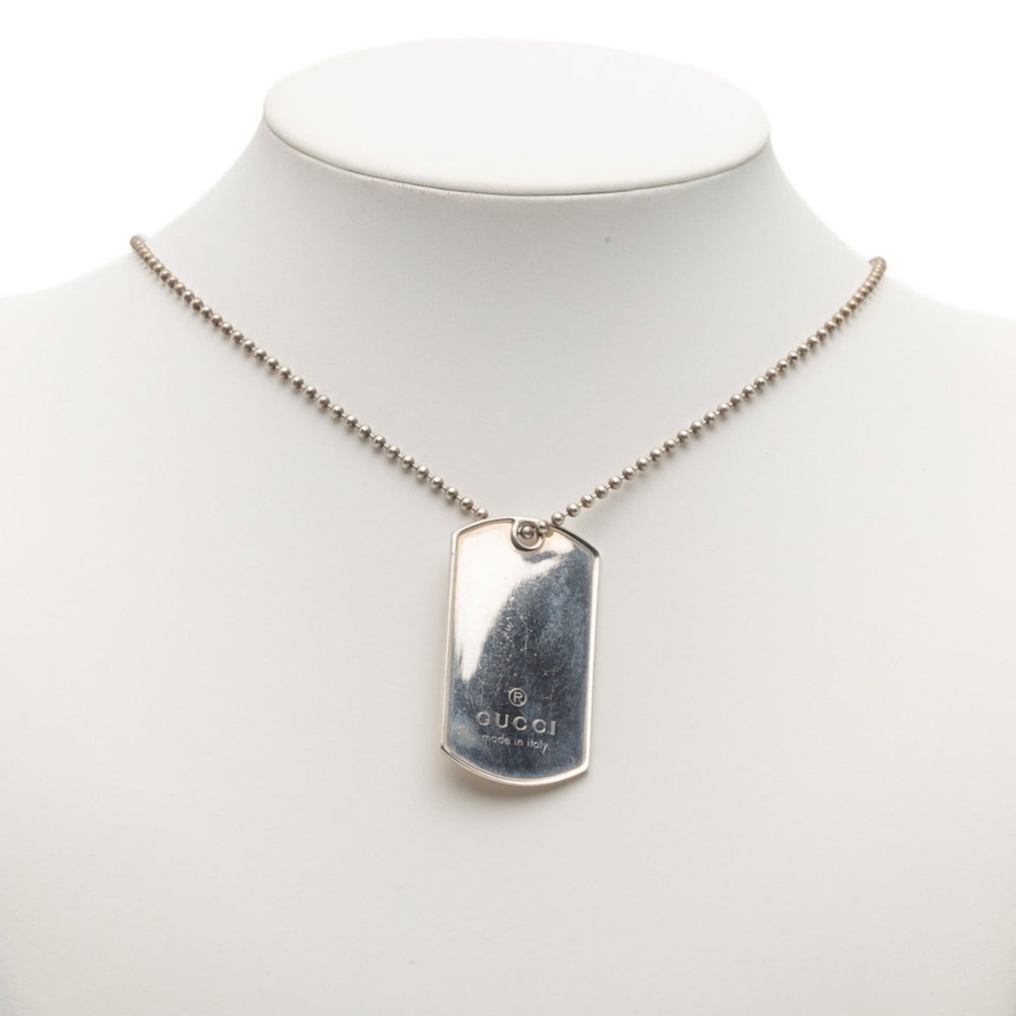 Gucci Dog Tag ID Necklace in SV925 Silver for Men