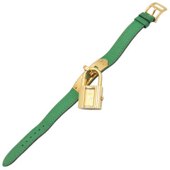 Hermes Kelly Watch, Gold Plated (GP), Leather Strap, Ladies' Champagne Color, KE1.201 — Very Good
