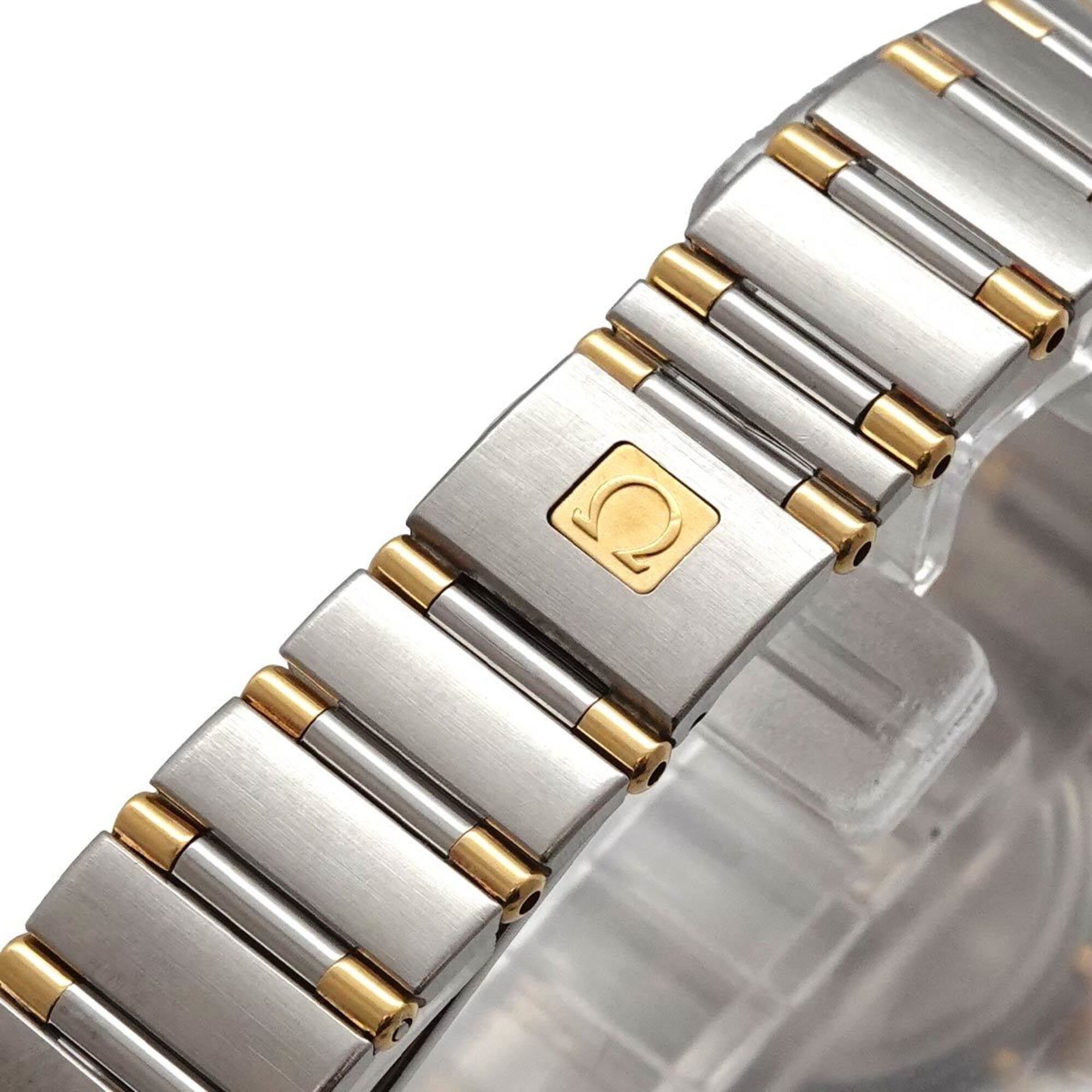 Omega Constellation Mini Combination 1267 30 Ladies' Watch, Diamond Bezel, Silver/YG Yellow Gold, Quartz Watch — Very Good
