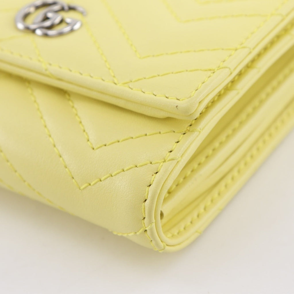 Gucci GG Marmont Wallet, Bi-fold Wallet 598629, Leather, Made in Italy, Snap Button, Women's