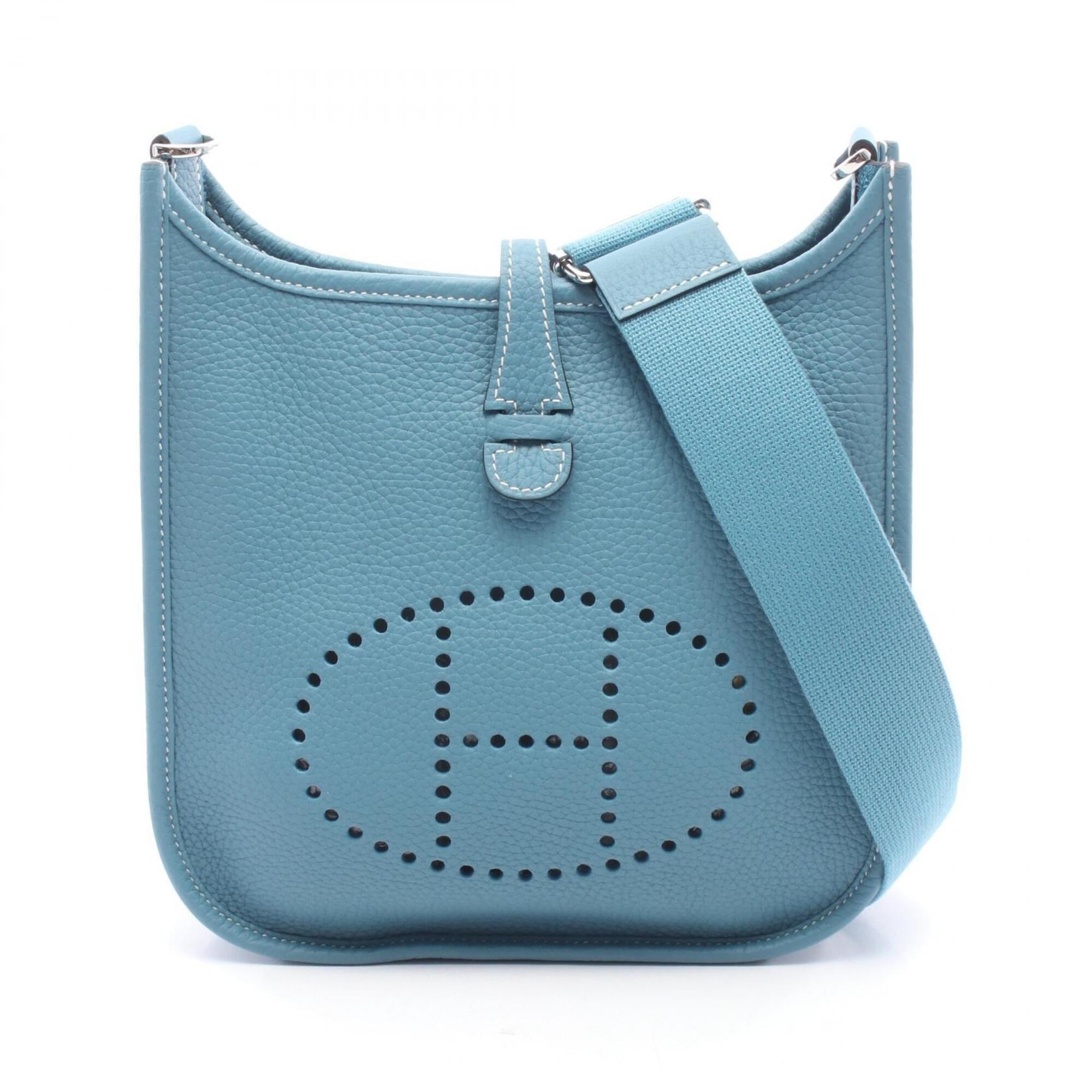 Hermes Evelyne 23 New Blue Jean Shoulder Bag/Handbag, Taurillon Clemence Leather, Women's — New - Store Return