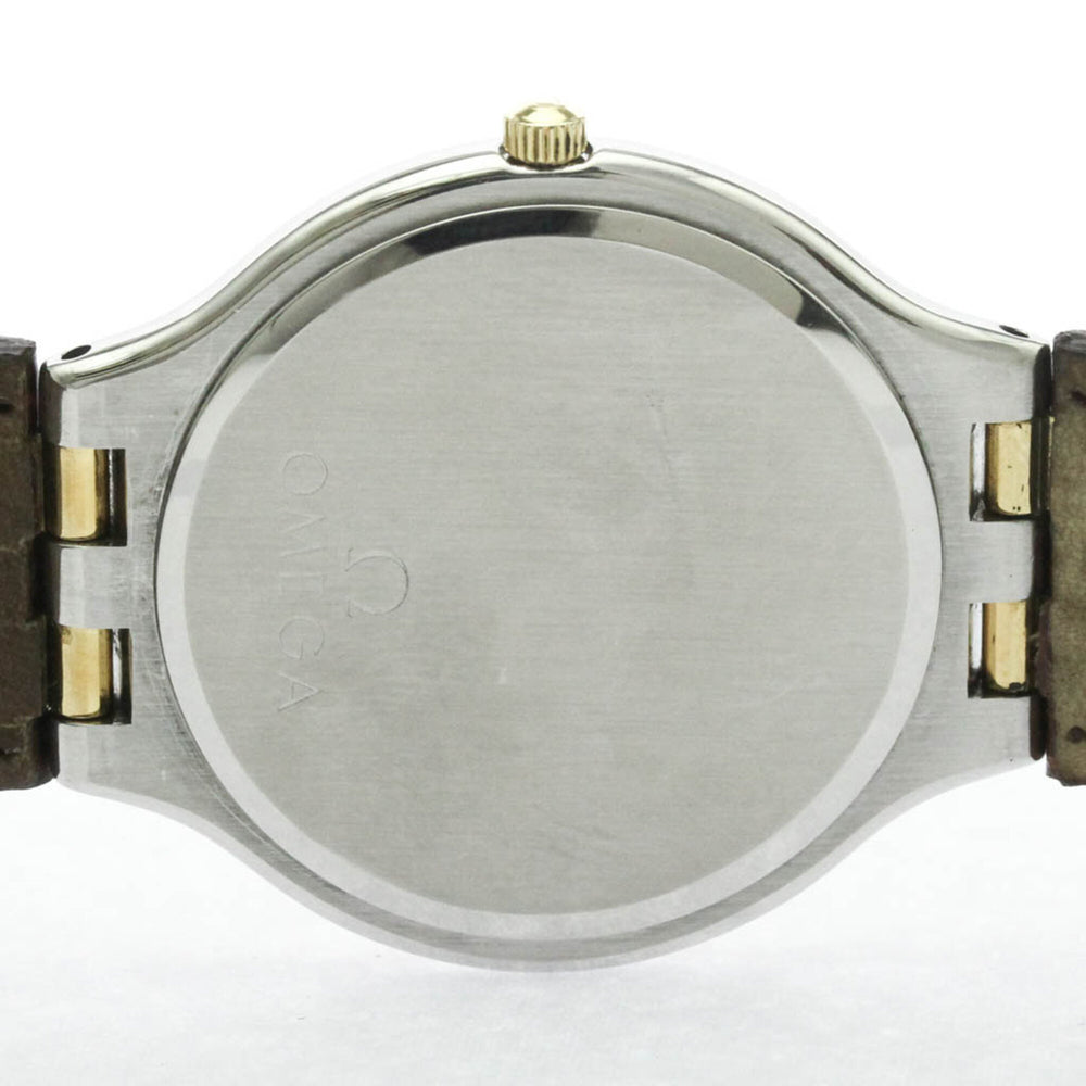 OMEGA De Ville Symbol K18 Gold Steel Quartz Mens Watch 196.0316 Polished — Very Good