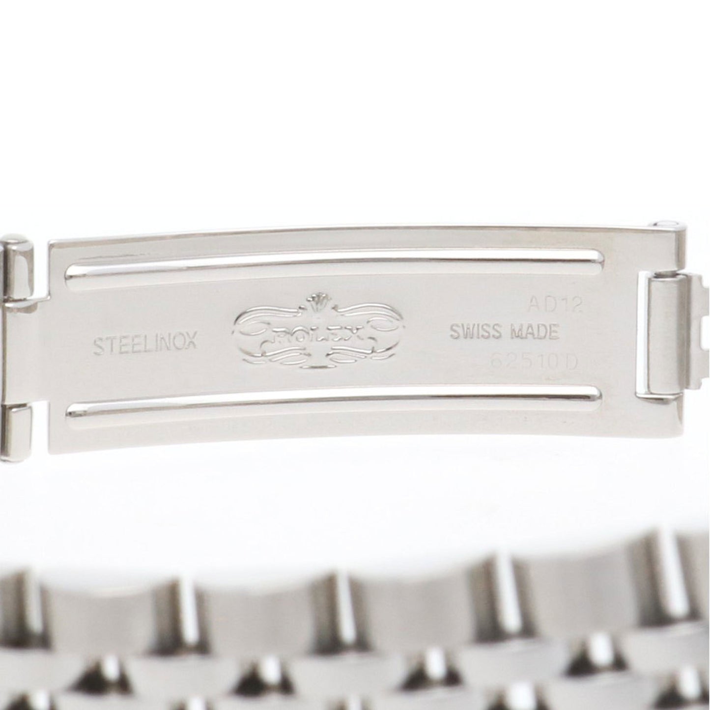 Rolex Datejust Oyster Perpetual Watch, Stainless Steel, Automatic, Women's, 79174NGR, ROLEX F-Serial, 2003-2004 Model, 10 Ruby Beads, White Shell, Overhauled