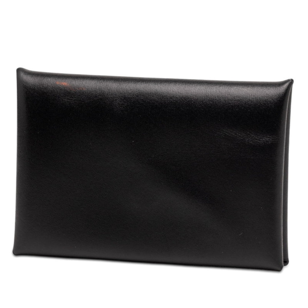 Hermès Calvi Wallet/Coin Purse Black Box Calf Leather Women's HERMES