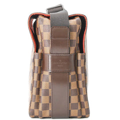 LOUIS VUITTON Naviglio Damier Azur Shoulder Bag, Brown, Men's/Women's, N45255 — Like New