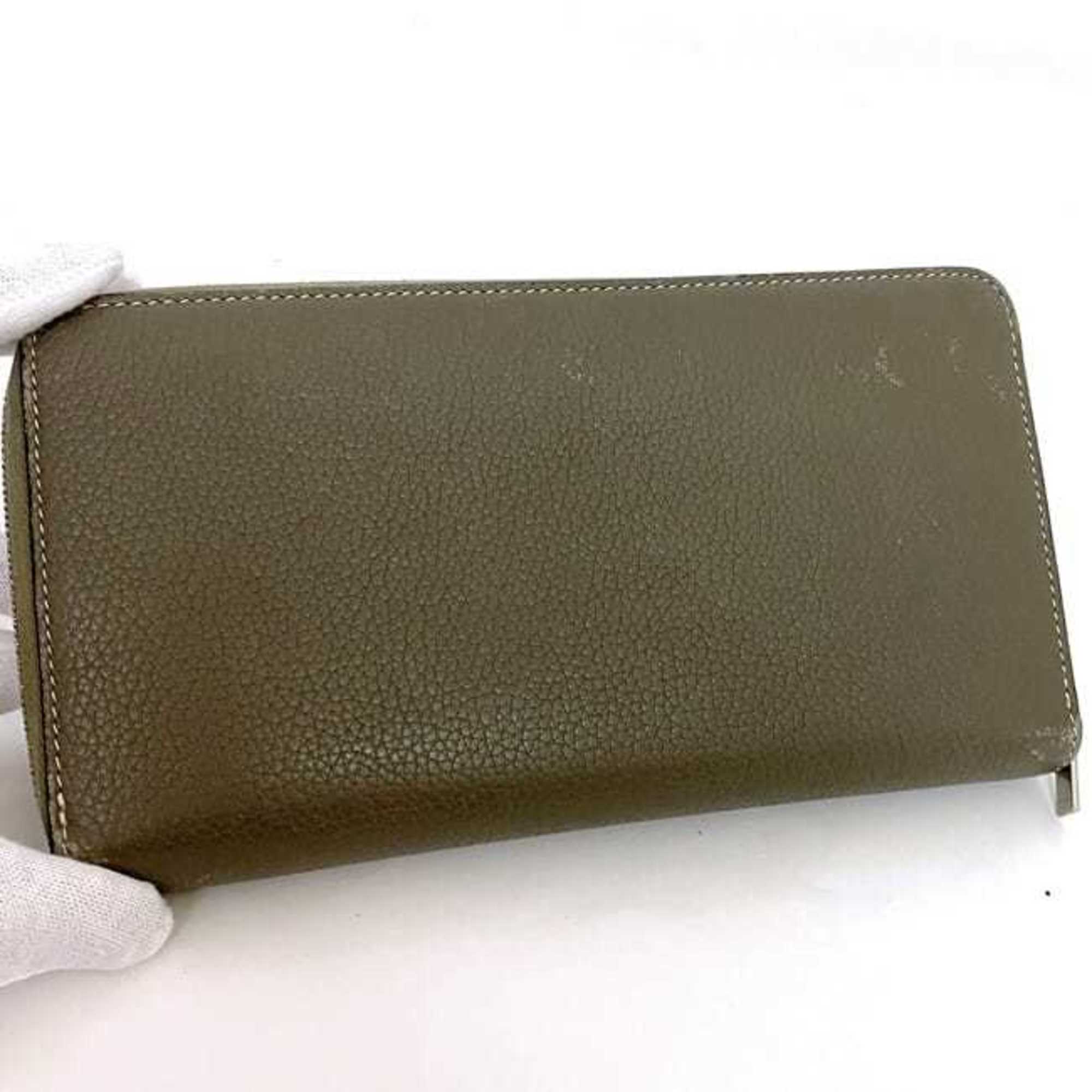 Celine Round Long Wallet Large Zipped ec-22339 Greige 105003AFE.09SO Leather W-LM-3158 CELINE Women's Accessories