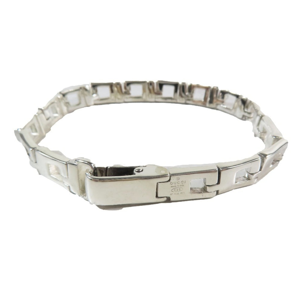 GUCCI G logo chain bracelet in 925 silver. Accessory jewelry for men and women.