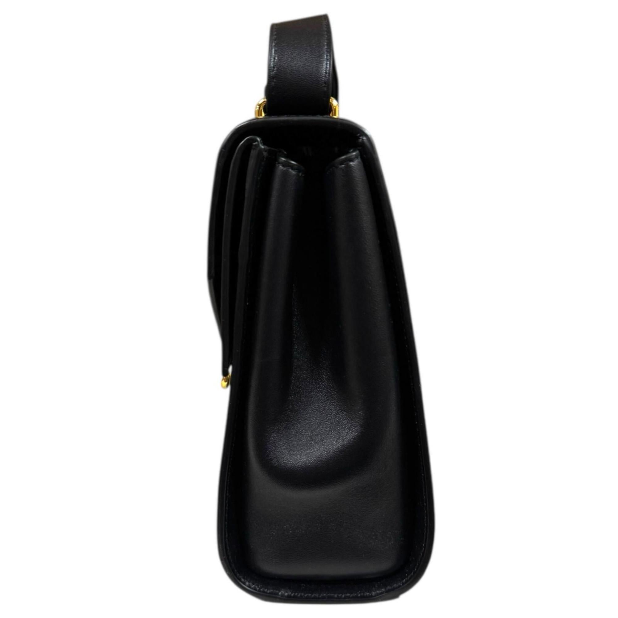 Pre-owned Bottega Veneta The Clip Shoulder Bag, Leather, Black, 652391, Women's.