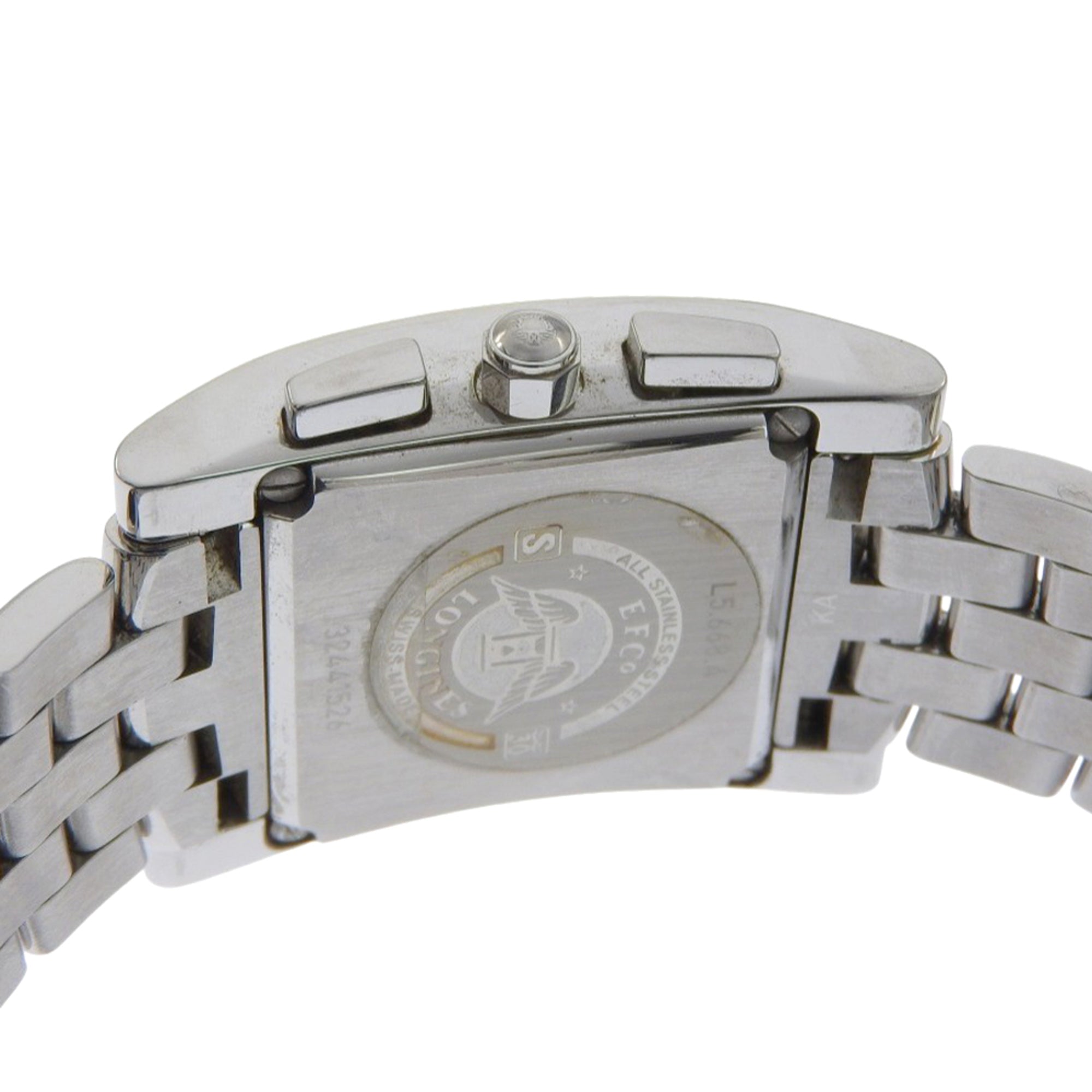 Longines DolceVita watch L5.668.4, stainless steel, quartz, analog, black dial, men's — Good