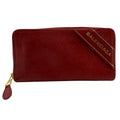 BALENCIAGA 466544 Round Long Wallet, Red, Women's