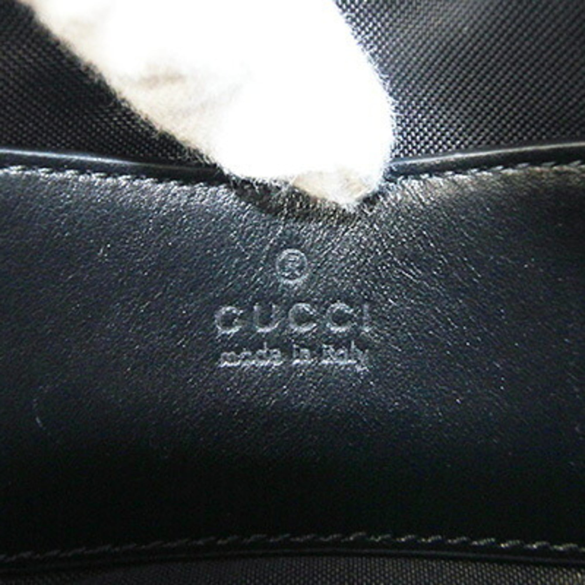 Gucci Shoulder Bag 855344 GG Canvas Leather Black Pouch Women's GUCCI — Like New