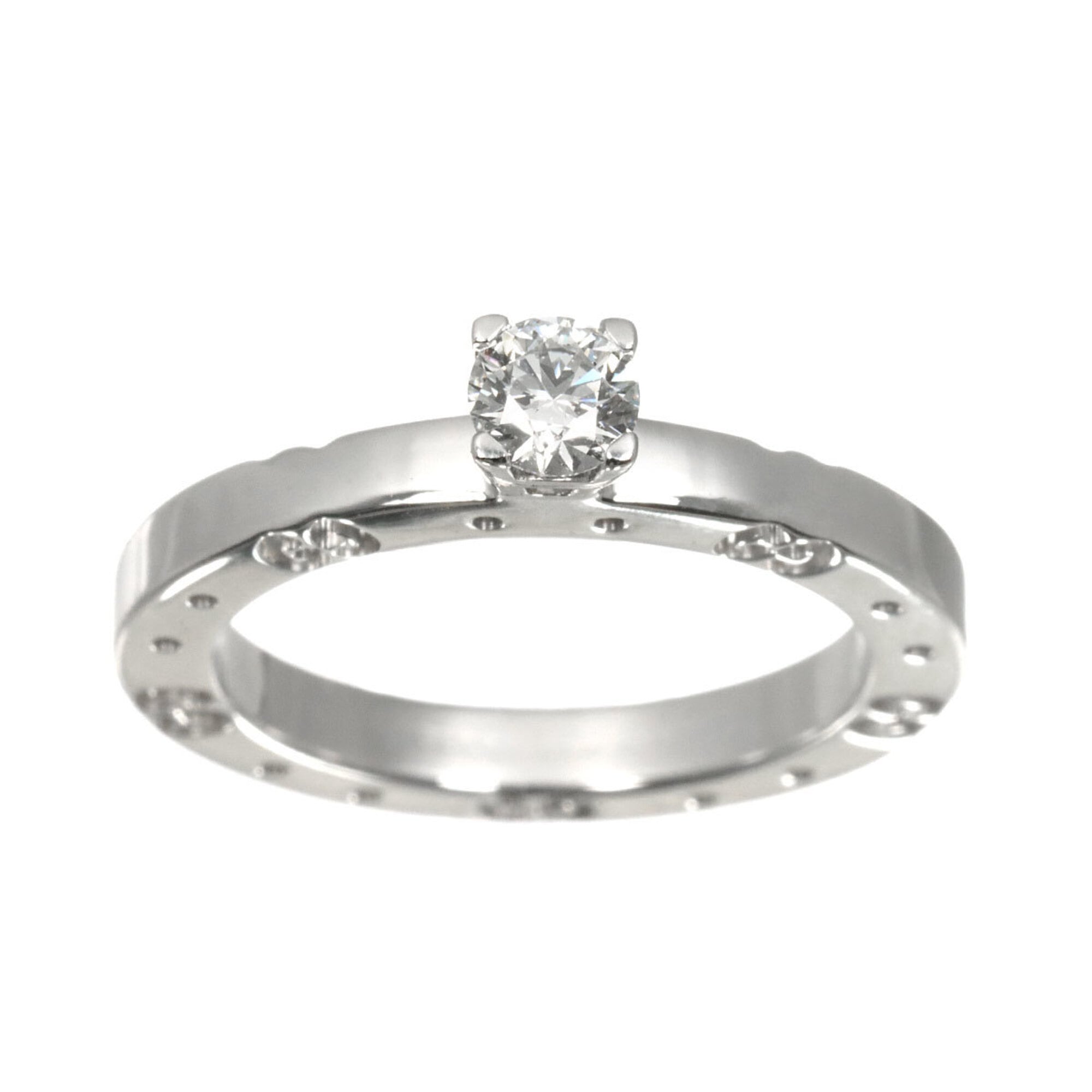 Gucci Icon Solitaire Diamond Ring, 0.24ct F VVS1, Size #9, White Gold (WG) — Like New