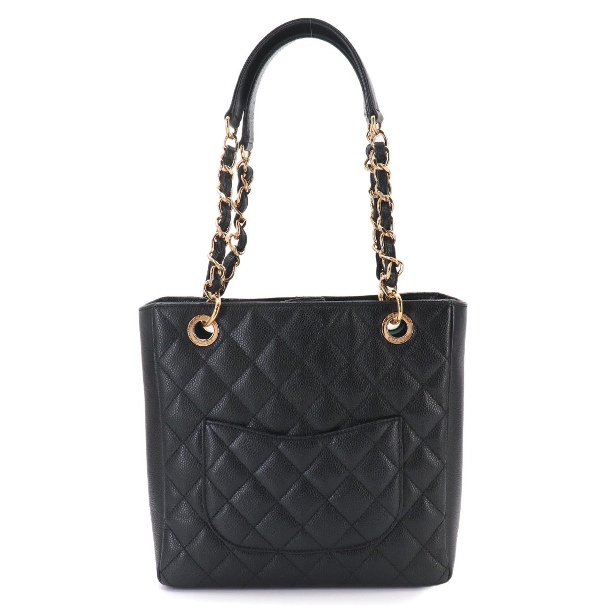 Chanel Matelasse PST Chain Tote Handbag, Caviar Leather, Black, A50994, Gold Hardware — New - Store Return