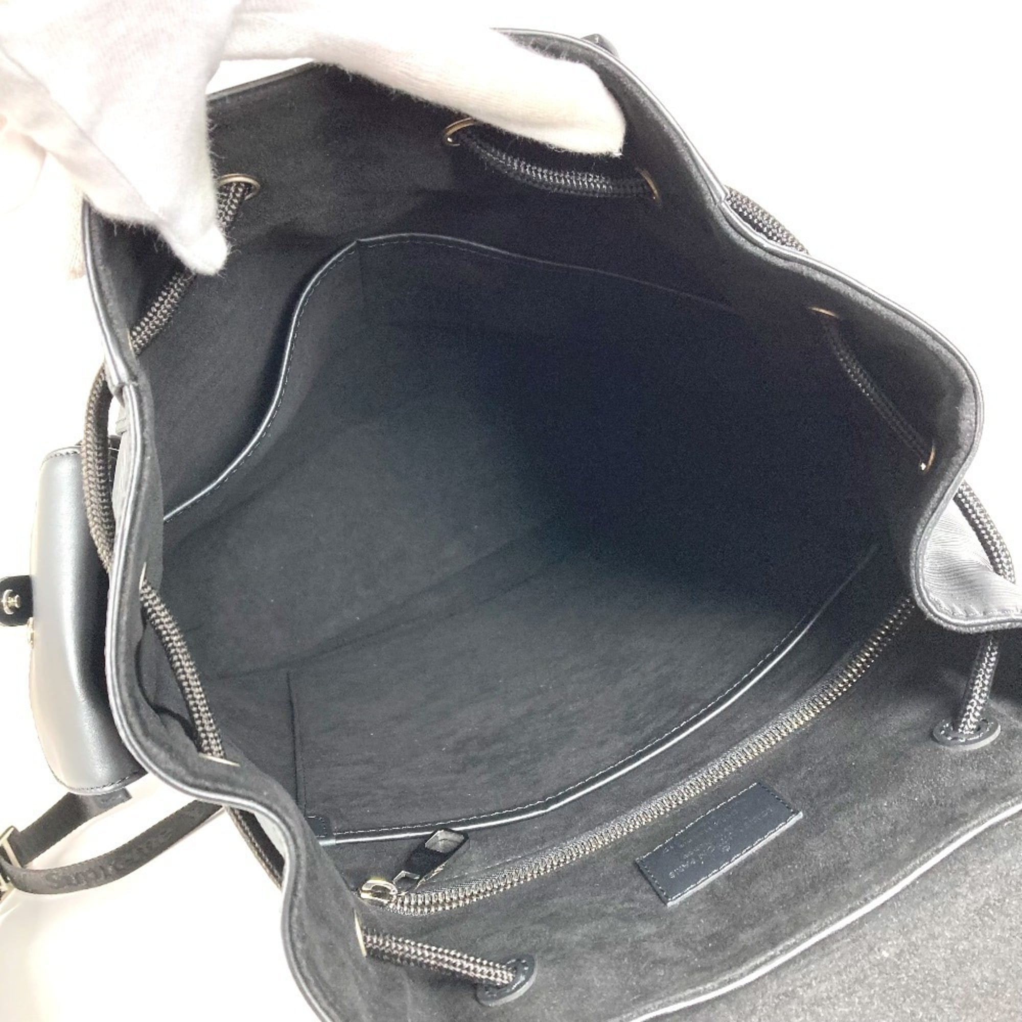 LOUIS VUITTON M53413 Epi Supreme Collaboration Christopher PM Backpack Bag Rucksack Leather Men's Noir Black — Like New