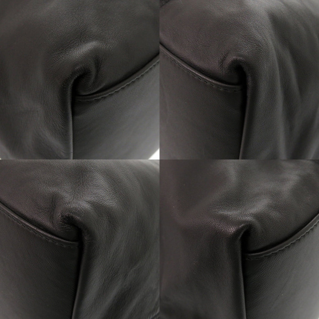 Excellent condition Bottega Veneta Intrecciato reversible tote bag with butterfly pattern, 547381, leather and nylon, black, 0924BOTTEGAVENETA