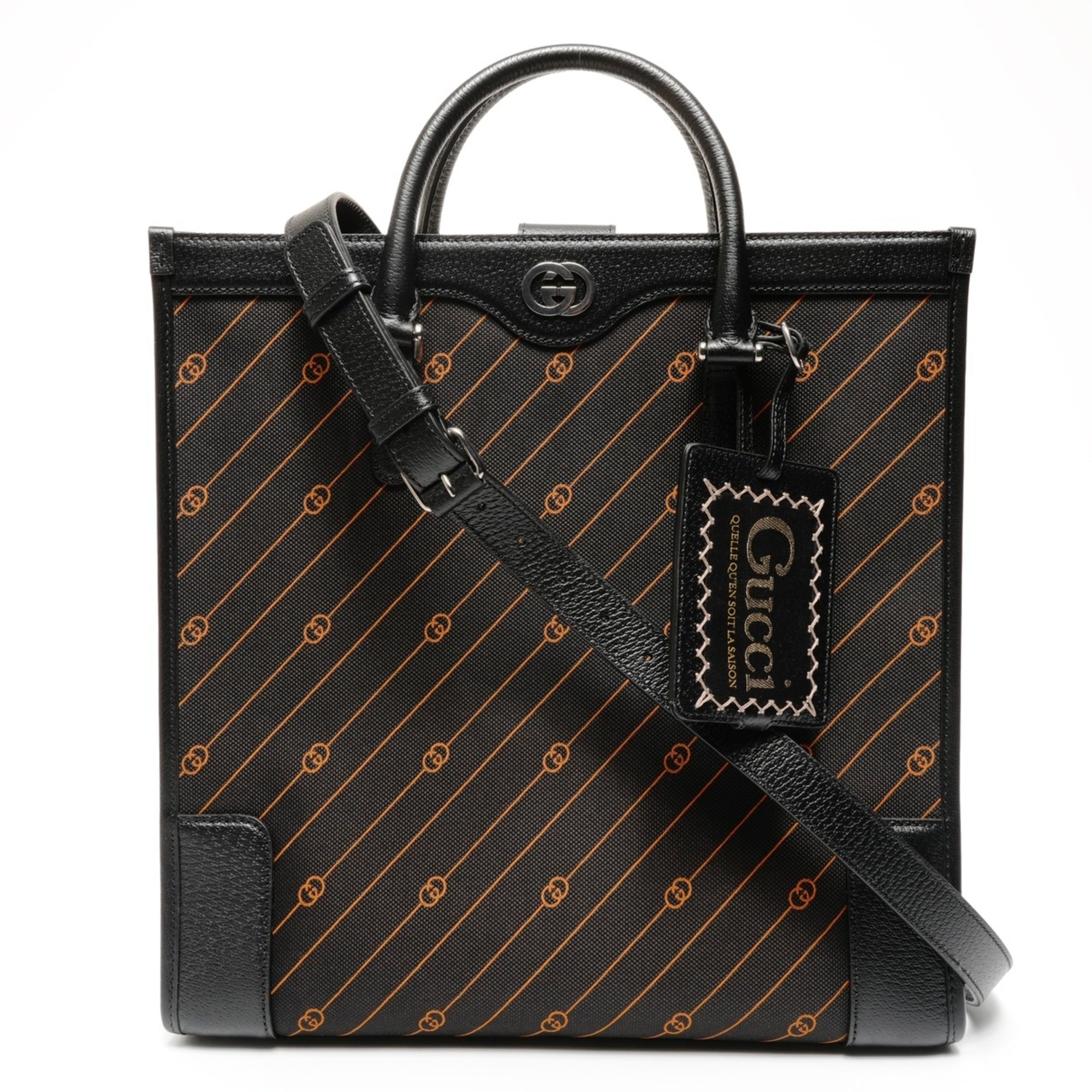 Gucci 2-way leather tote bag in black — Like New