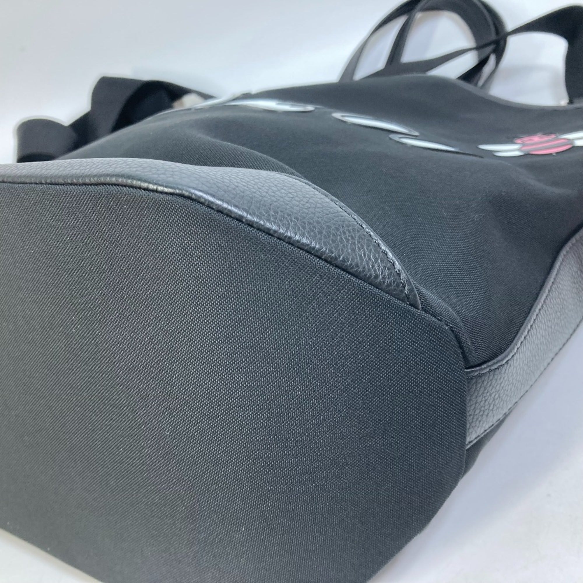 CHRISTIAN DIOR-Om KAWS collaboration Japan limited Crossbody 2WAY Bag Shoulder Bag Tote Bag Black Pink x White — Like New