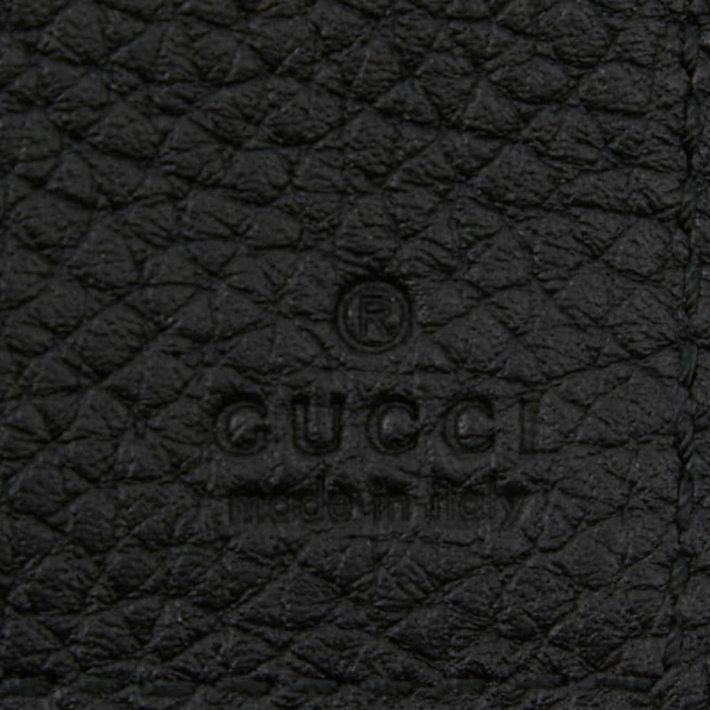 Gucci Jumbo GG Bifold Wallet with Money Clip 739477 Black Leather Women's GUCCI