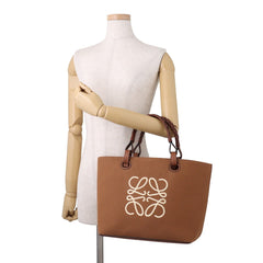 Loewe Anagram Small Jacquard Calf Leather Tote Bag A717S72X06 LOEWE 2-way Shoulder Handbag — Like New