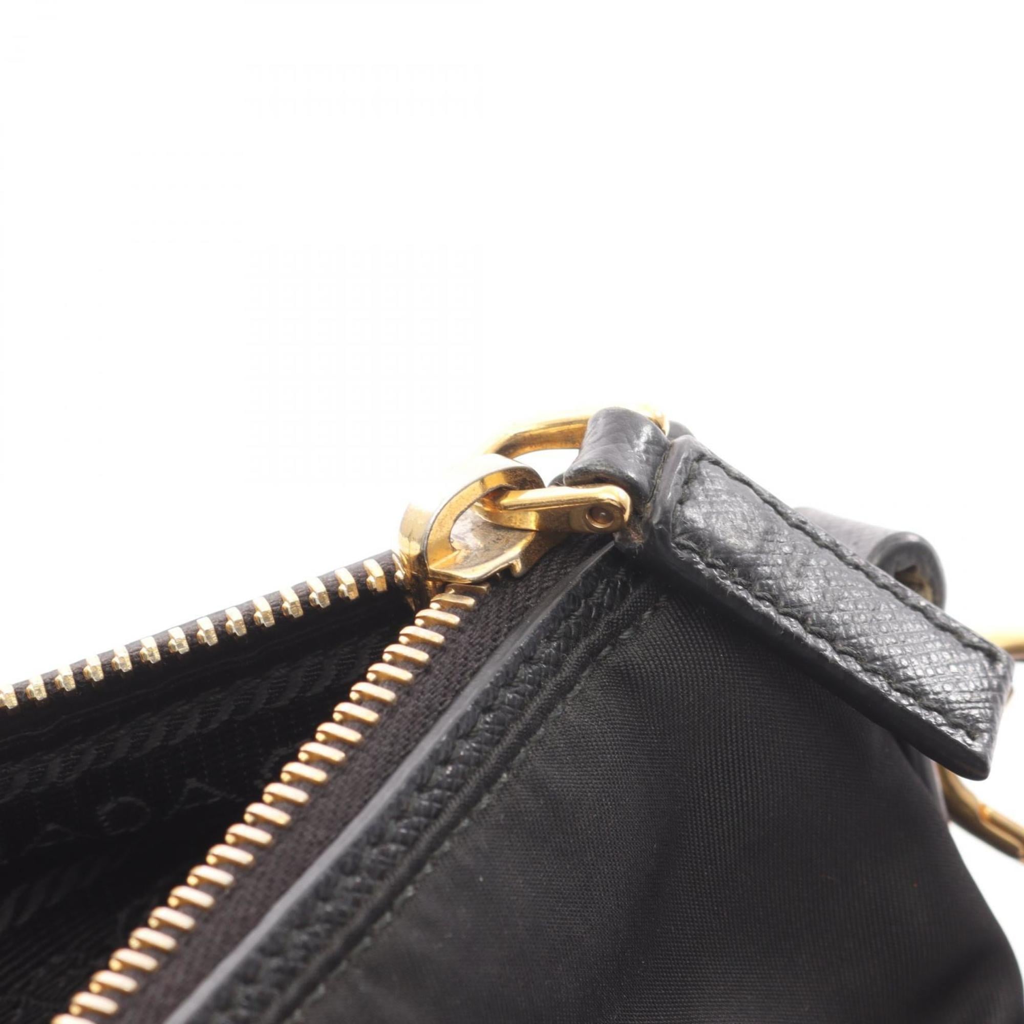 Prada tote bag in nylon and Saffiano leather black multicolor.