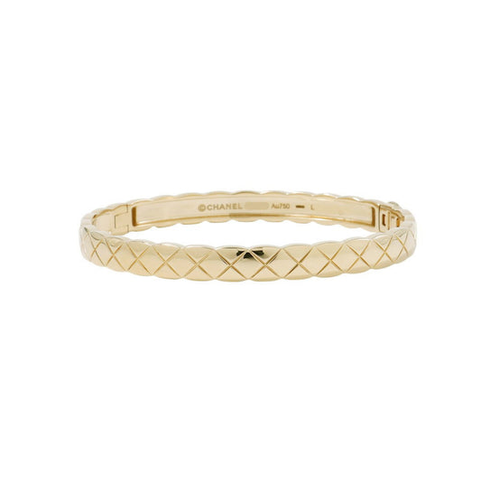 Chanel Coco Crush Collection Bracelet, 18K Yellow Gold, Size L, J13221, CHANEL Bangle
