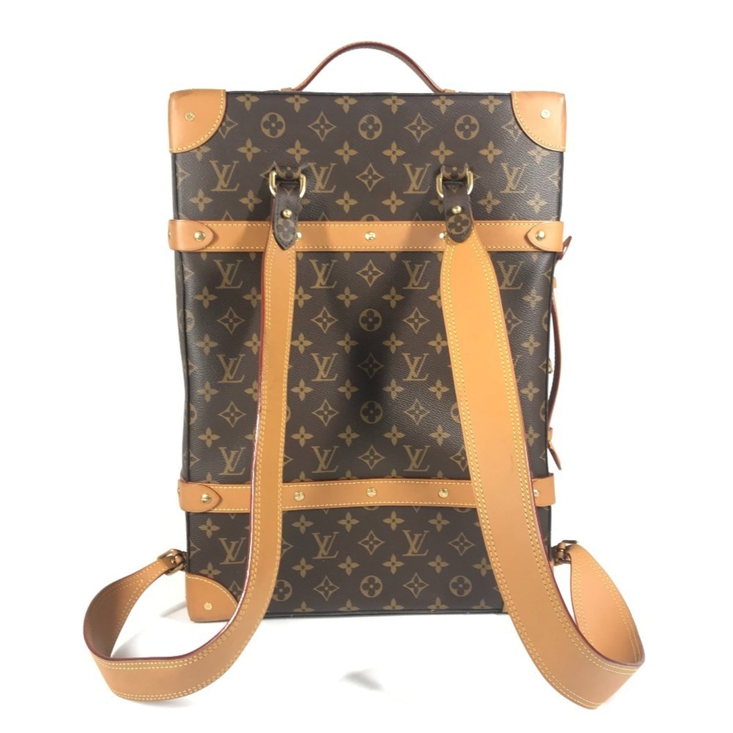 LOUIS VUITTON M44749 Monogram Soft Trunk Backpack MM Bag Box Canvas Brown Men's Women's