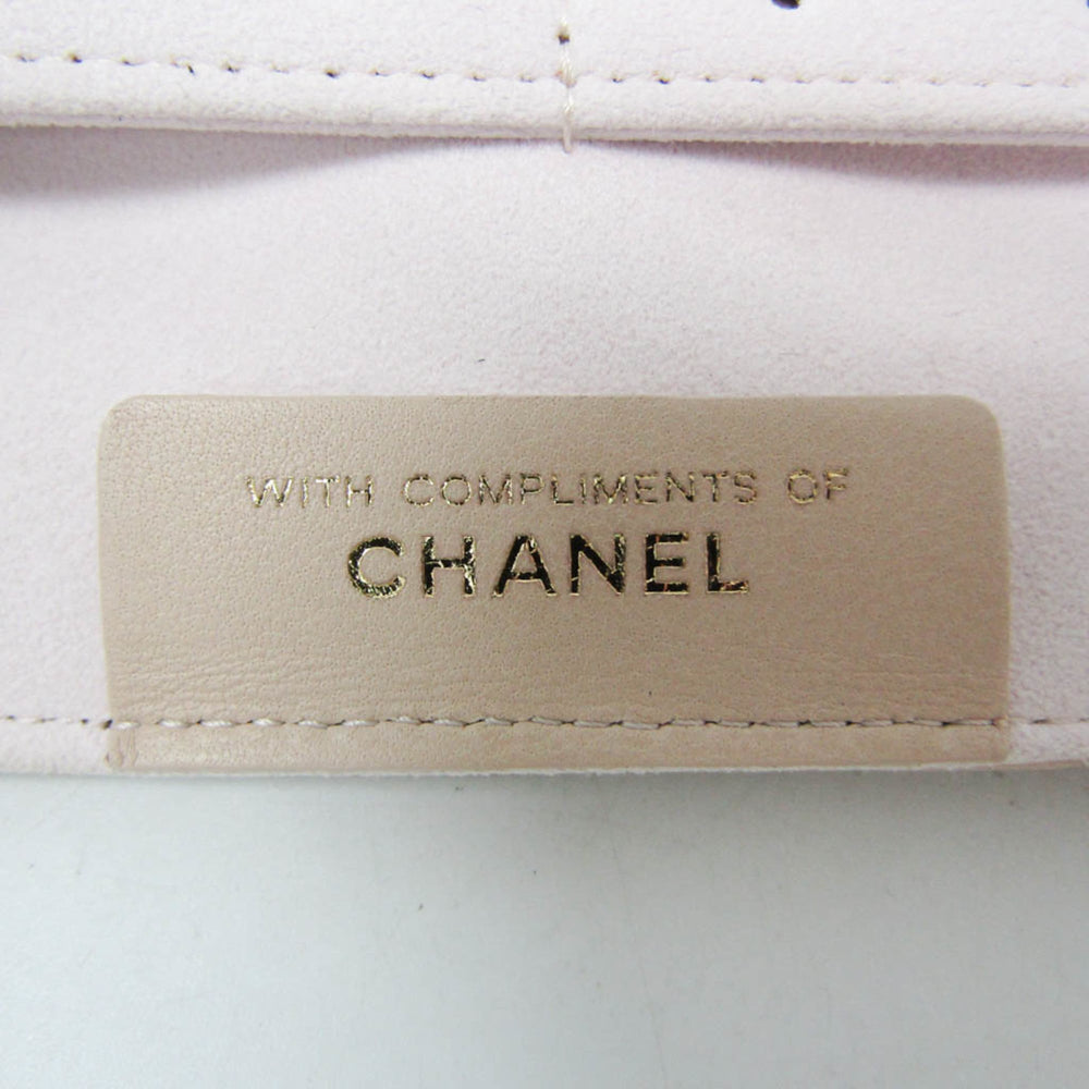 Chanel Matelasse 2.55 Jewelry Case Women's Leather Clutch Bag Light Pink — Like New