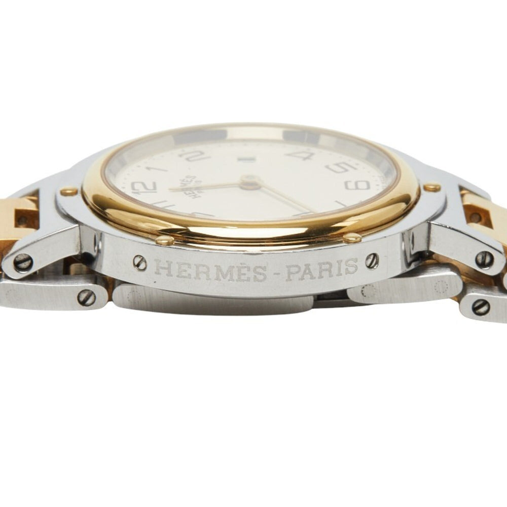 Hermes Clipper Watch CL3.440 Quartz Beige Dial Stainless Steel Men's HERMES — Good