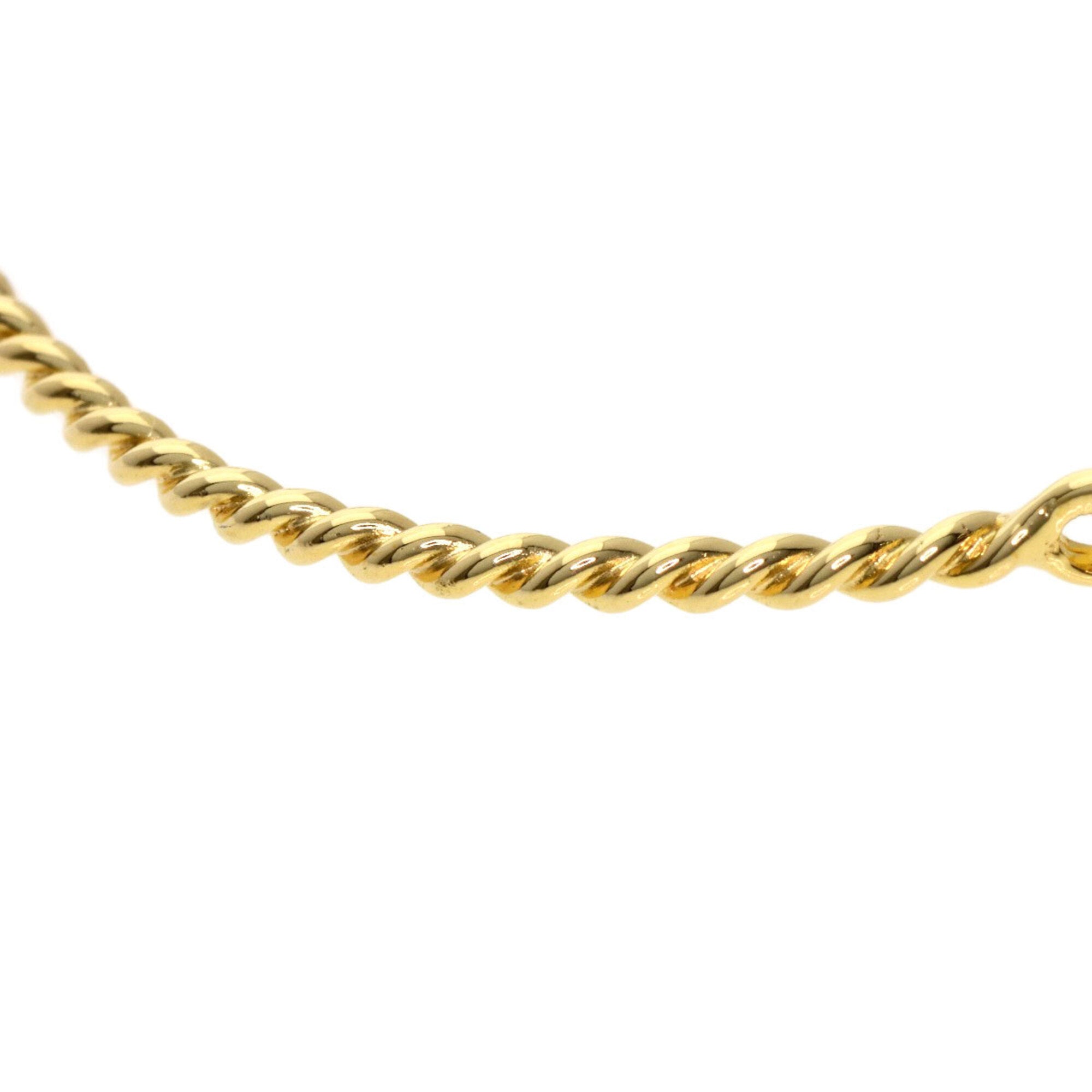 Christian Dior Twist Motif Bracelet, 18K Yellow Gold/18KWG, Women's — Like New