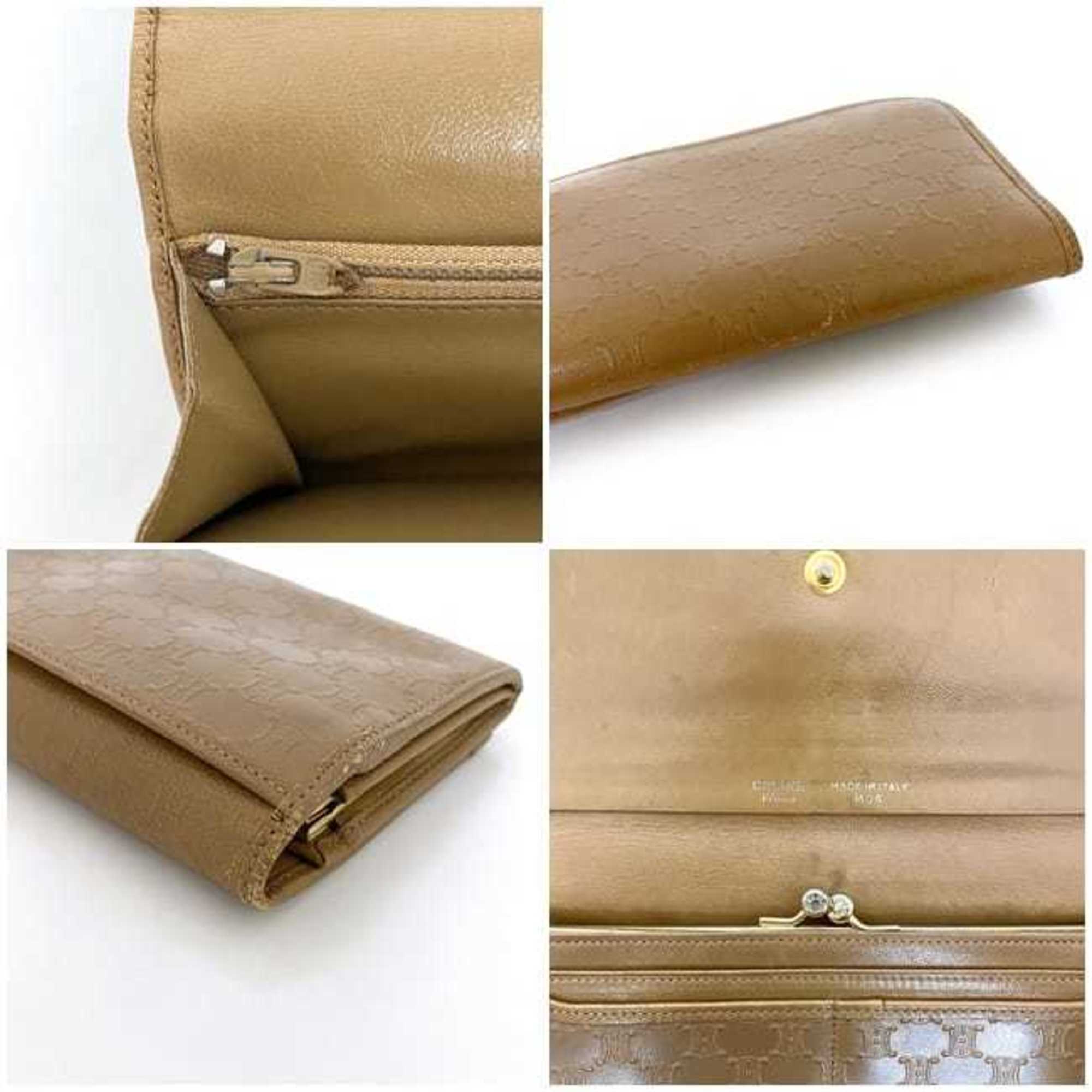 Celine bi-fold long wallet ec-22065 beige macadam leather M06 CELINE for women