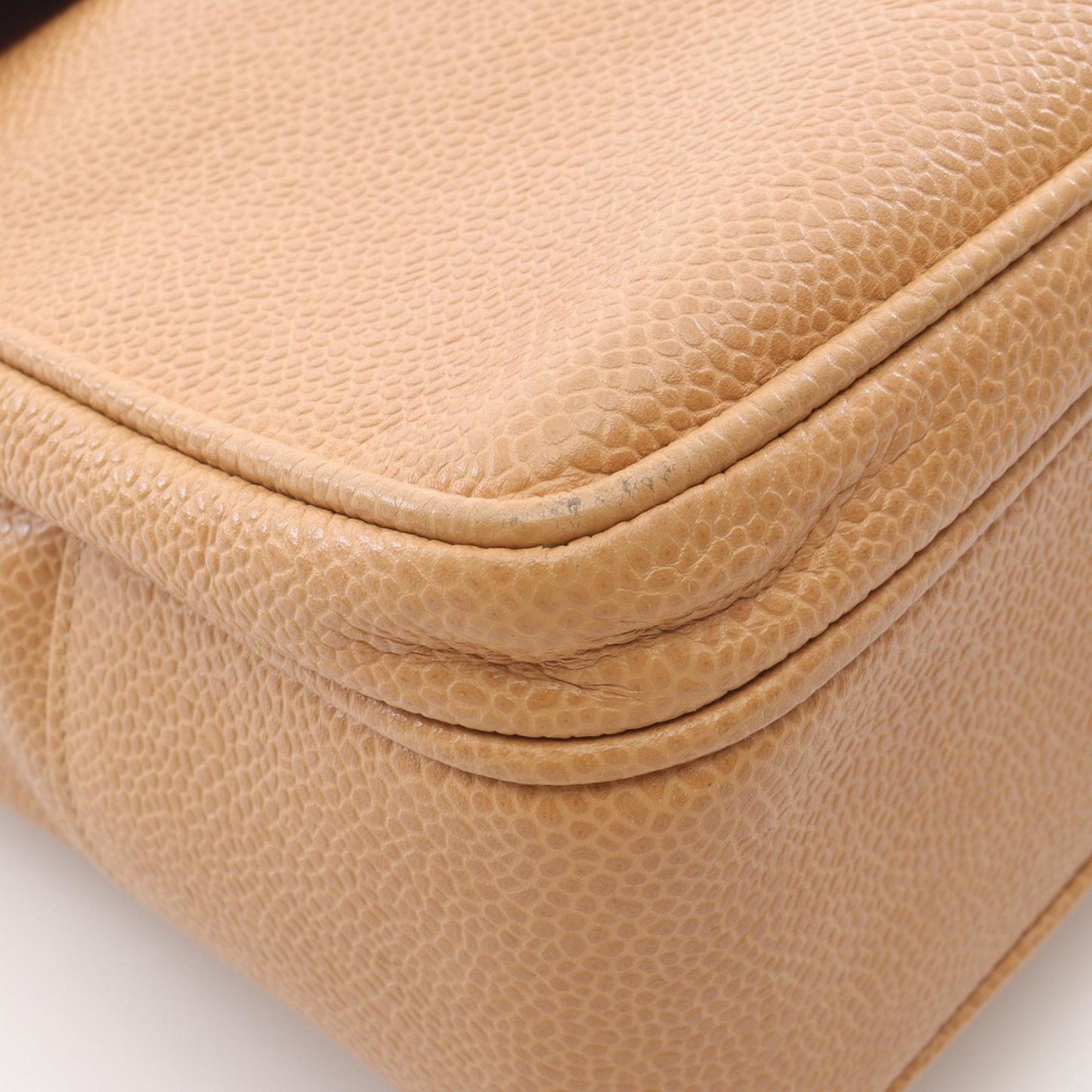 CHANEL Coco Mark Tote Bag in Grained Calf Leather, Beige