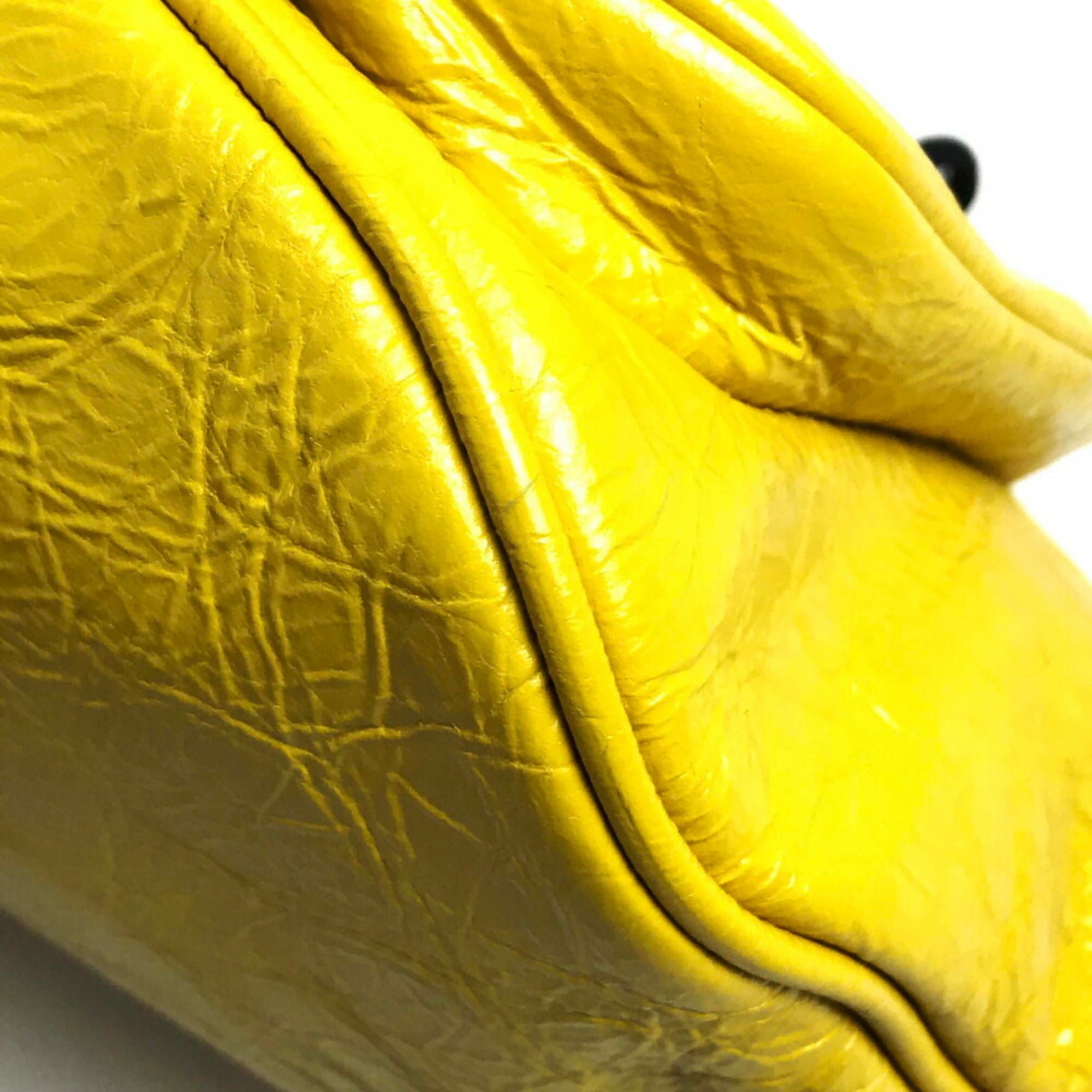 BALENCIAGA 529550 EXPLORER BELT PACK Body Bag Leather Men's Women's Yellow E-190904-55 — New - Store Return