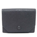 Valextra Men's Black Leather Wallet/Coin Case (h31566g)